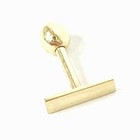 9ct Gold Cartilage Stud Bar Solid Helix Tragus Body Piercing Earring 6mm
