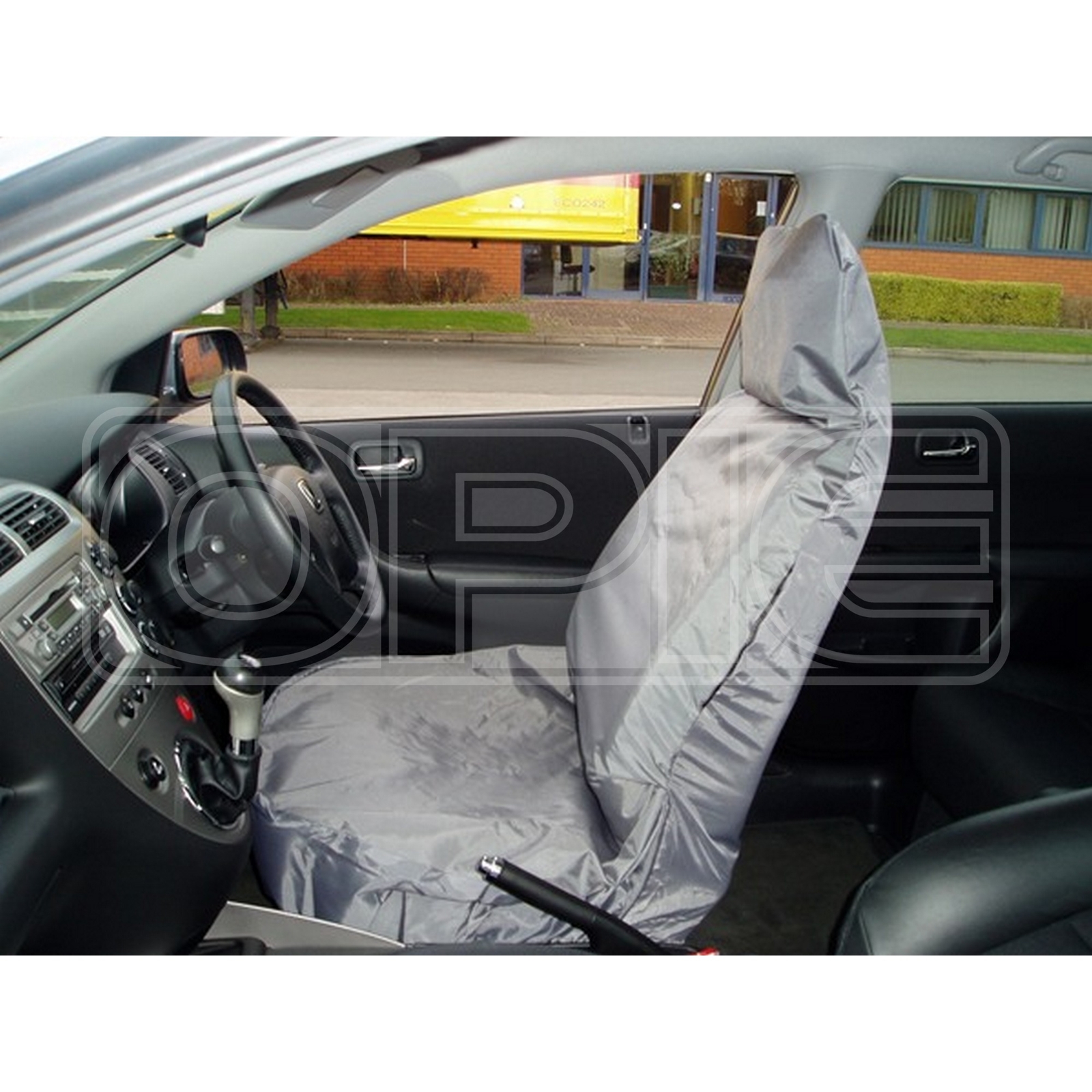 Car Seat Cover Waterproof - Front Single - Grey - Nylon Fabric - Maypole 650