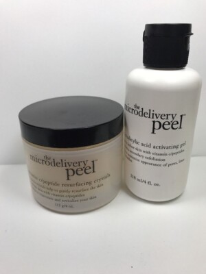 PHILOSOPHY MICRODELIVERY RESURFACING PEEL SET  4 oz Step 1 & 2 UNSEALED