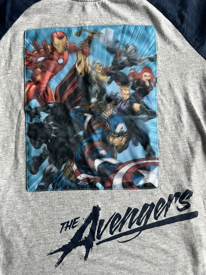 Marvel Avengers Captain America - Iron Man Thor - Boys Gray T-Shirt Sz L(10/12) - Image 2 of 4