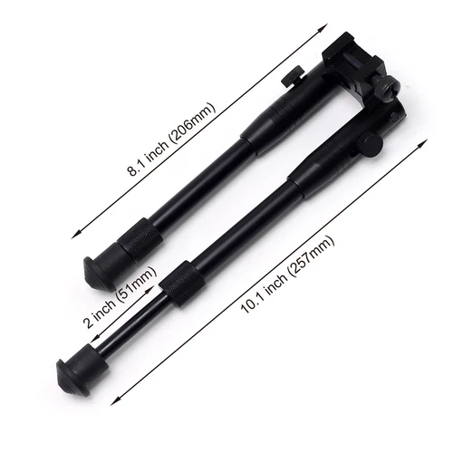 6''/6''-9''/8''-10"Rifle Bipod for 20mm Picatinny Rail Clamp-On Hunting Bipod - Picture 16 of 26