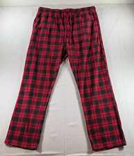 Brooks Brothers Pajama Pants Mens XL Red Plaid Flannel Soft Warm Drawstring