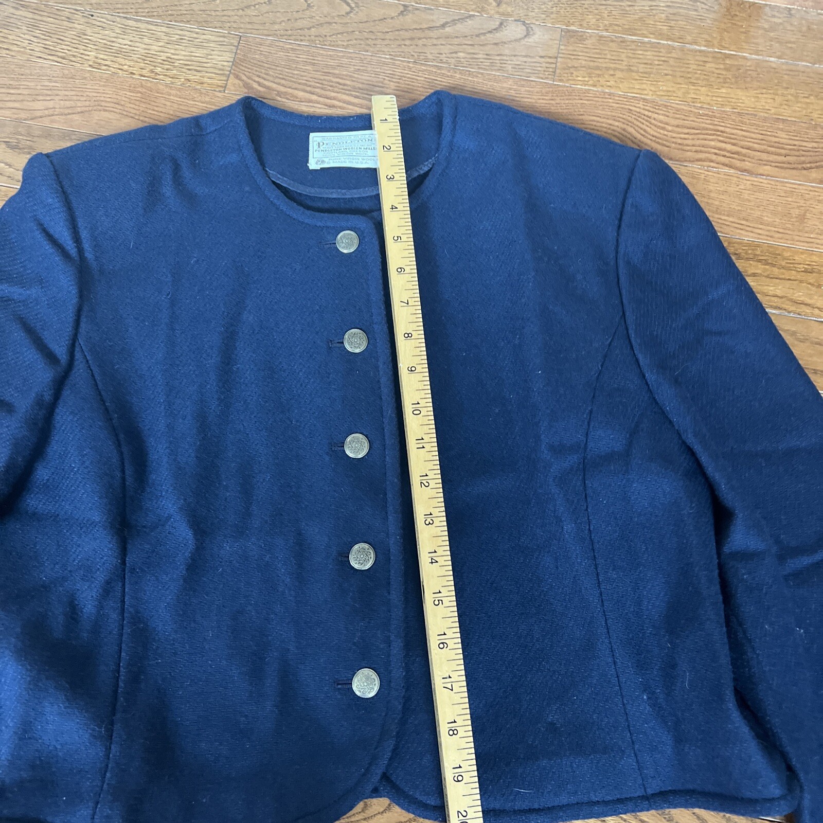 PENDLETON Navy  Blazer suit jacket 100% Virgin Wo… - image 7