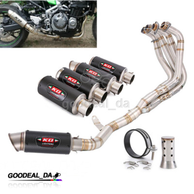 For Kawasaki Z900 2017-2024 Full Exhaust System Header Link Pipe Carbon Mufflers