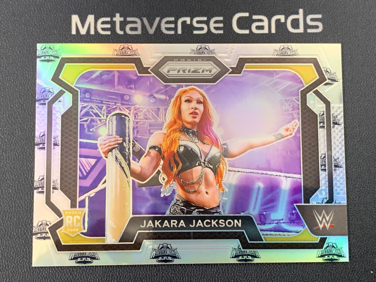 2024 Panini Prizm WWE Jakara Jackson RC Rookie WrestleMania Prizm /40