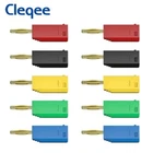 10PCS 2mm Stackable Banana Male Plug Gold Plated Connector for Speaker Amplifier