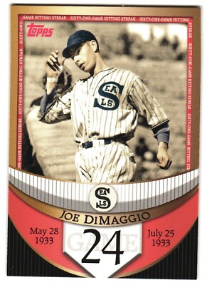 Joe DiMaggio 2007 Topps DiMaggio Streak Before the Streak #24