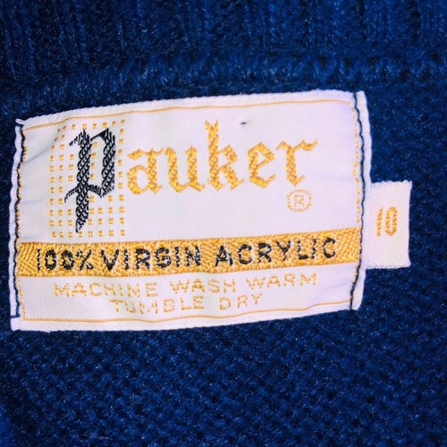 Vintage 60s Pauker Sweater Vest Navy Blue Boys Size 10 - Picture 5 of 5