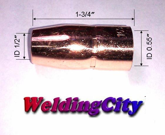 WeldingCity® 2-pk MIG Welding Gun Nozzle 169715 1/2
