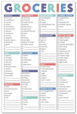 Sweetzer & Orange FastCheck Grocery List Magnet Pad 6 inches X 9 inches, Navy