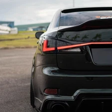 Smoked LED Tail Light Kit For Lexus IS250 IS350 ISF 2006-2013 W/ Trunk Light Bar