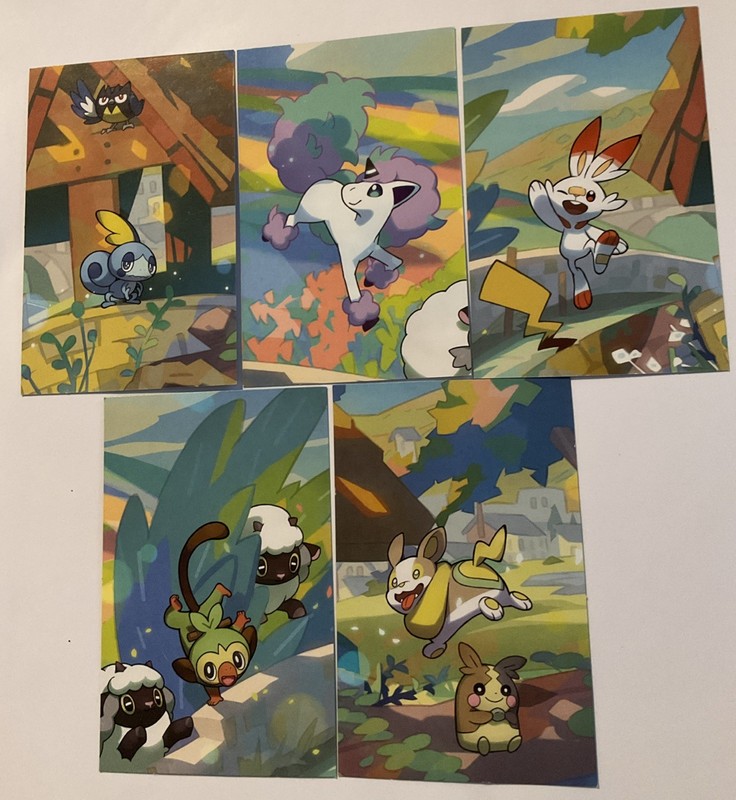 Complete Set Pokemon TCG - Galar Pals Art Set Full 5 Cards Minty Fresh