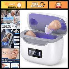 Rechargeable Hearing Aids for Seniors - Automatic UV Cleaning, Enhanced Sound Qu