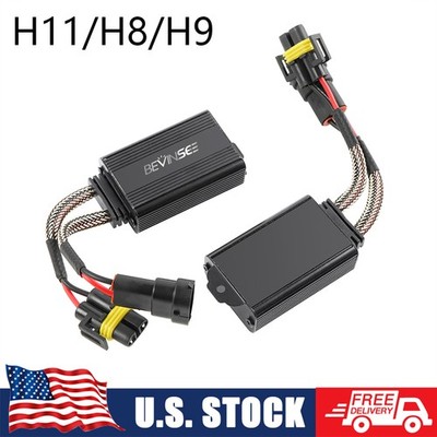 H9 H11 LED Bulb Canbus Decoder Anti Flicker Resistor Adapter Warning Canceler