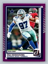 Osa Odighizuwa 2025 Donruss #253 Press Proofs Purple Dallas Cowboys