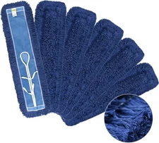 Matthew Cleaning 24'' Industrial Strength Cotton 24'' 6 Pack, Blue 
