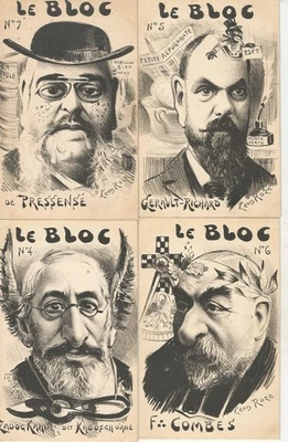 CPA *Carricature personnages  historiques LE  BLOC*1900** - Photo 1/2