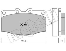 Bremsbeläge vorne METELLI 22-0109-0 TOYOTA LAND CRUISER (_J7_)