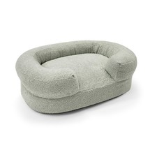 Cozy Small Pet Bed with Bolster 21x27x7 Inch Sage Green Cushion