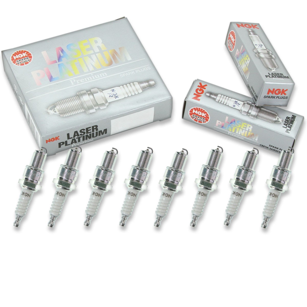 8 pc NGK 1675 PFR7S8EG Laser Platinum Spark Plugs for XP3922 IK16TT aw