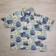 Walt Disney World Mickey Mouse Hang Loose Hawaiian Shirt Vintage Surf Size XL