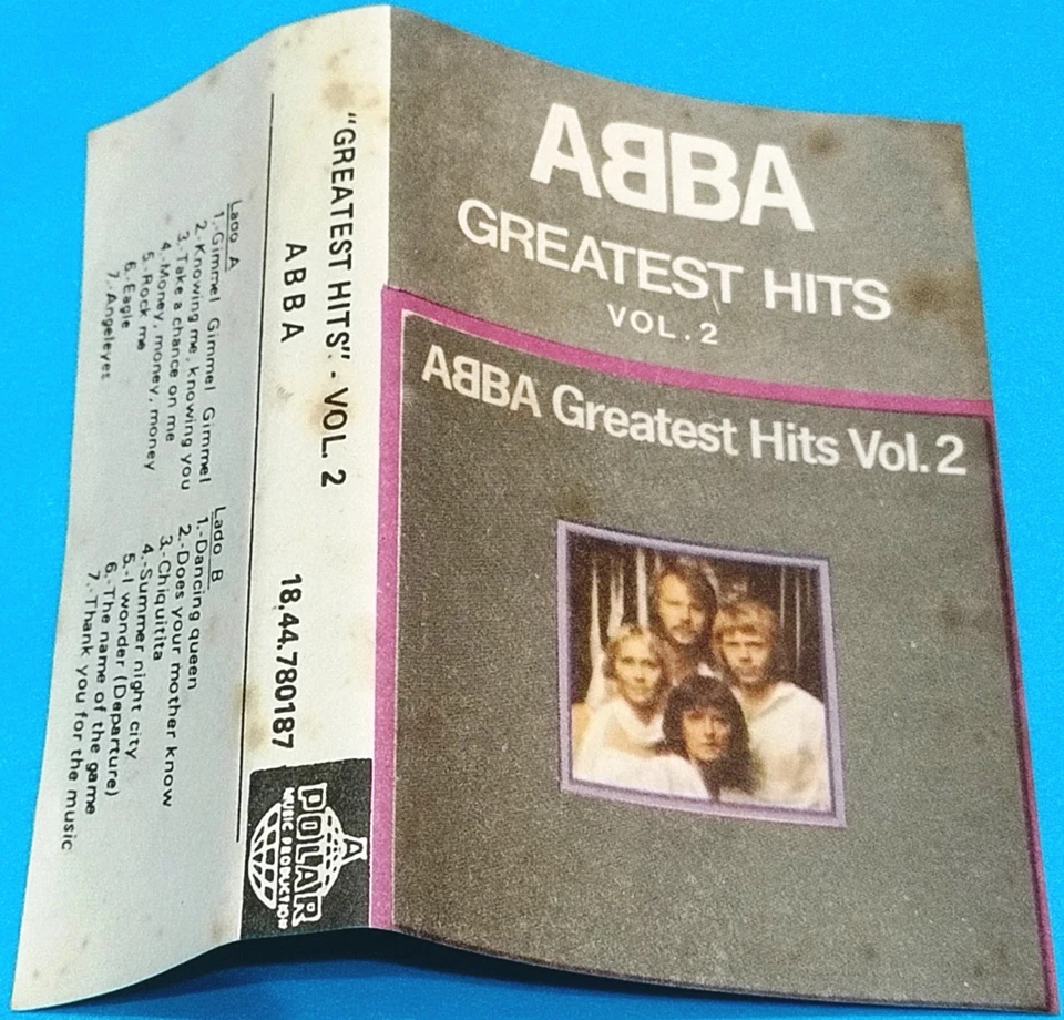 ABBA "Greatest Hits Vol. 2" MADE IN PERU, WHITE PAPER LABEL, CASSETTE (VG+) - Image 4 of 4