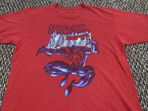 Vintage Spider-Man 2099 Shirt XL used Faded Red Official Marvel comics Merch Vg
