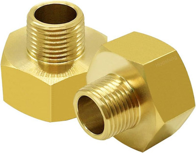 2PCS Garden Hose Adapter 3/8'' NPT Male to 3/4'' GHT Female Thread Connector GHT t