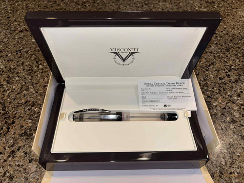 Visconti Opera Crystal Demonstrator Black FP with Box- BARELY USED