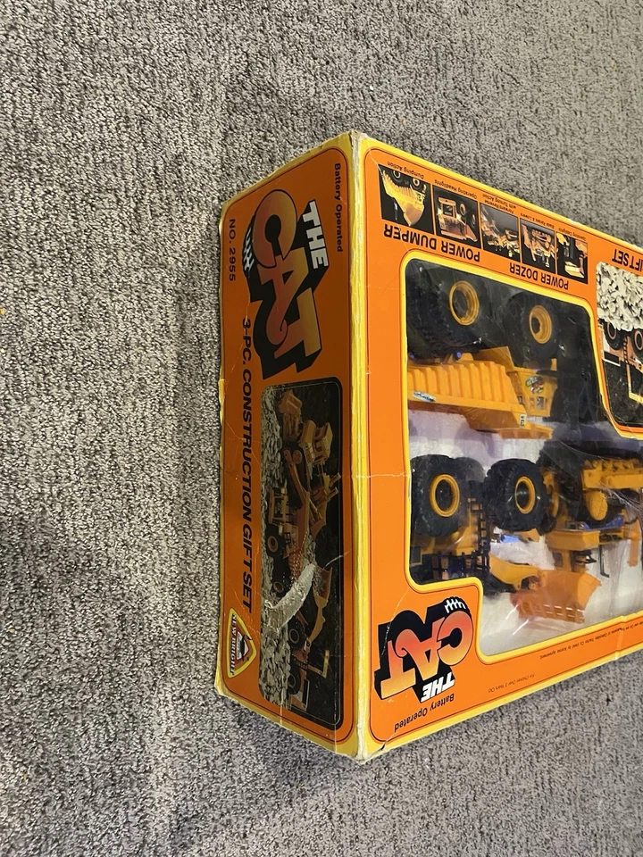 New Bright The Cat 3-pc Construction Set #2955  Power Dozer Dumper Loader Read!! - Image 4 of 4