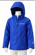 Columbia Kids Omni-Tech Rain Jacket Blue Hooded Waterproof XS 6/7