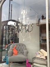 Very Large Wooden Beaded Chandelier Love It But Too Big for New Space