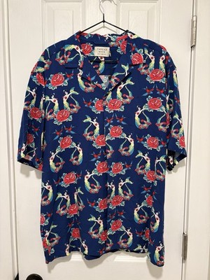 Thread Wave Men s M Sodalite Blue Button Up Mermaid Shirt