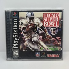 TESTED Tecmo Super Bowl Sony PlayStation 1, 1996 BOXED WITH COVER READ DESC PS1
