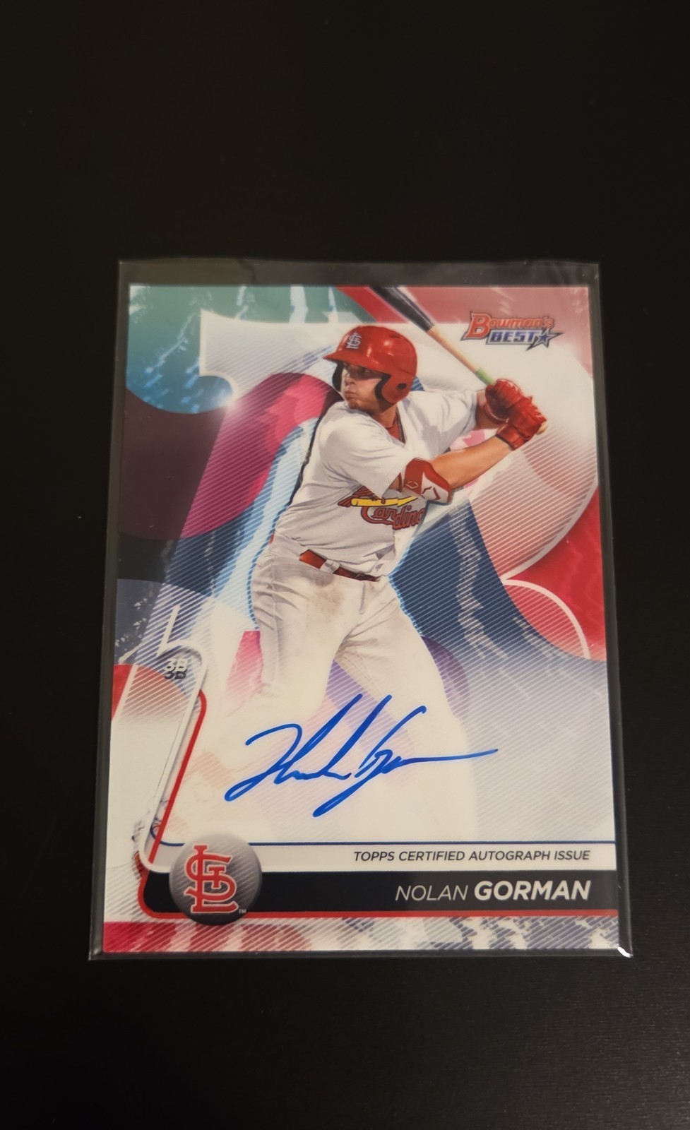 2020 Bowman's Best - Best of 2020 Autographs Nolan Gorman #B20-NGO (AU, RC)