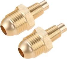 Gohantee Propane Orifice Connector Brass Tube Fitting 3/8" Flare X 1/8" Mnpt for