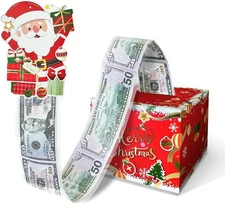 YAOLIGIFT Christmas Money Box for Cash Gift Pull, Surprise Explosion Gift with 6