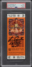 Larry Csonka Super Bowl VIII 1974 Signed Football Full Ticket PSA 8 DNA 9 HOF