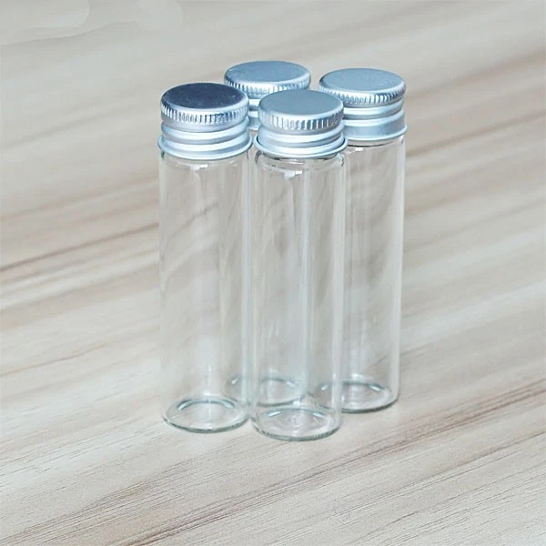 20ml Jars Glass Bottles Lids Vials 5-100pcs Crafts Screw Aluminum Essential