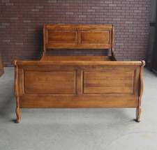 Sleigh Bed ~ Queen Wood Bed Frame ~ Country French Sleigh Bed by Ethan Allen