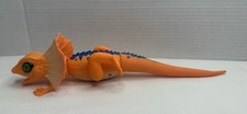 Robo Alive Frill Neck Lizard Robotic Pet Figure Orange Zuru Toy Tested Works