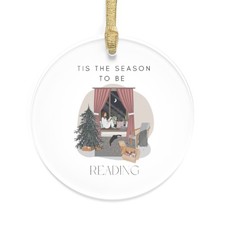 "Tis the Season to Be Reading" Acrylic Ornaments  Gift for Bookworms Book Club