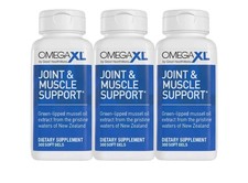 3Pack Omega XL 300 Capsules-Green Lipped Mussel Joint  Muscle Relief Supplement