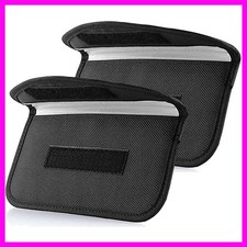2 Pack Faraday Bags for Car Keys and Cell Phone, Signal Blocking Key Pouch Wa...