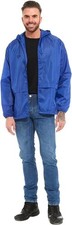 Adults Waterproof Kagool Unisex Lightweight Hooded Rain Jacket with pockets