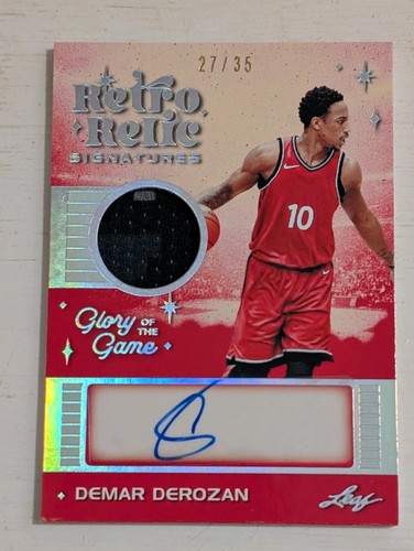 Demar Derozan Glory of the Game Retro Relics Game Used Patch Auto 27/35