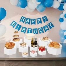 10PCS Hexagonal Catering Dessert Table Risers, Food Decorative Stands for Party