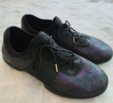 FUEGO Dance Shoes Sneakers Split Sole All Black Mens 7.5 Womens 9 Altered