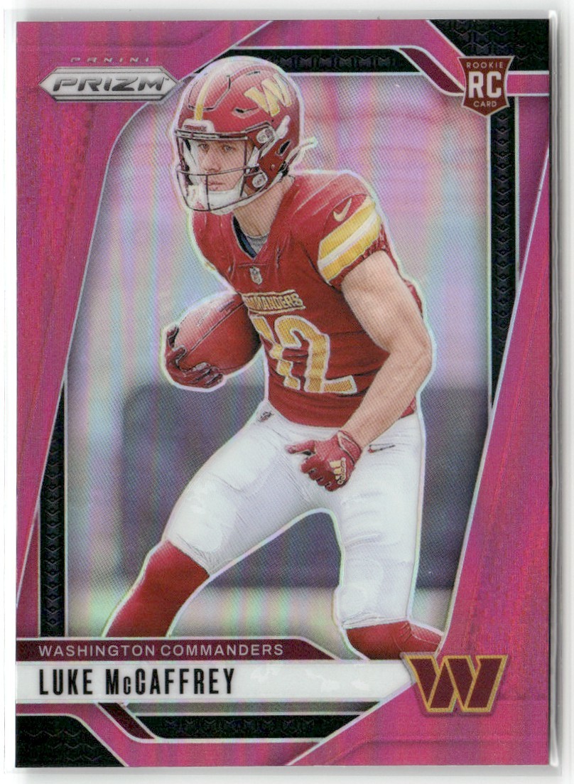 2024 PANINI PRIZM PINK PRIZM LUKE MCCAFFREY WASHINGTON COMMANDERS RC #367