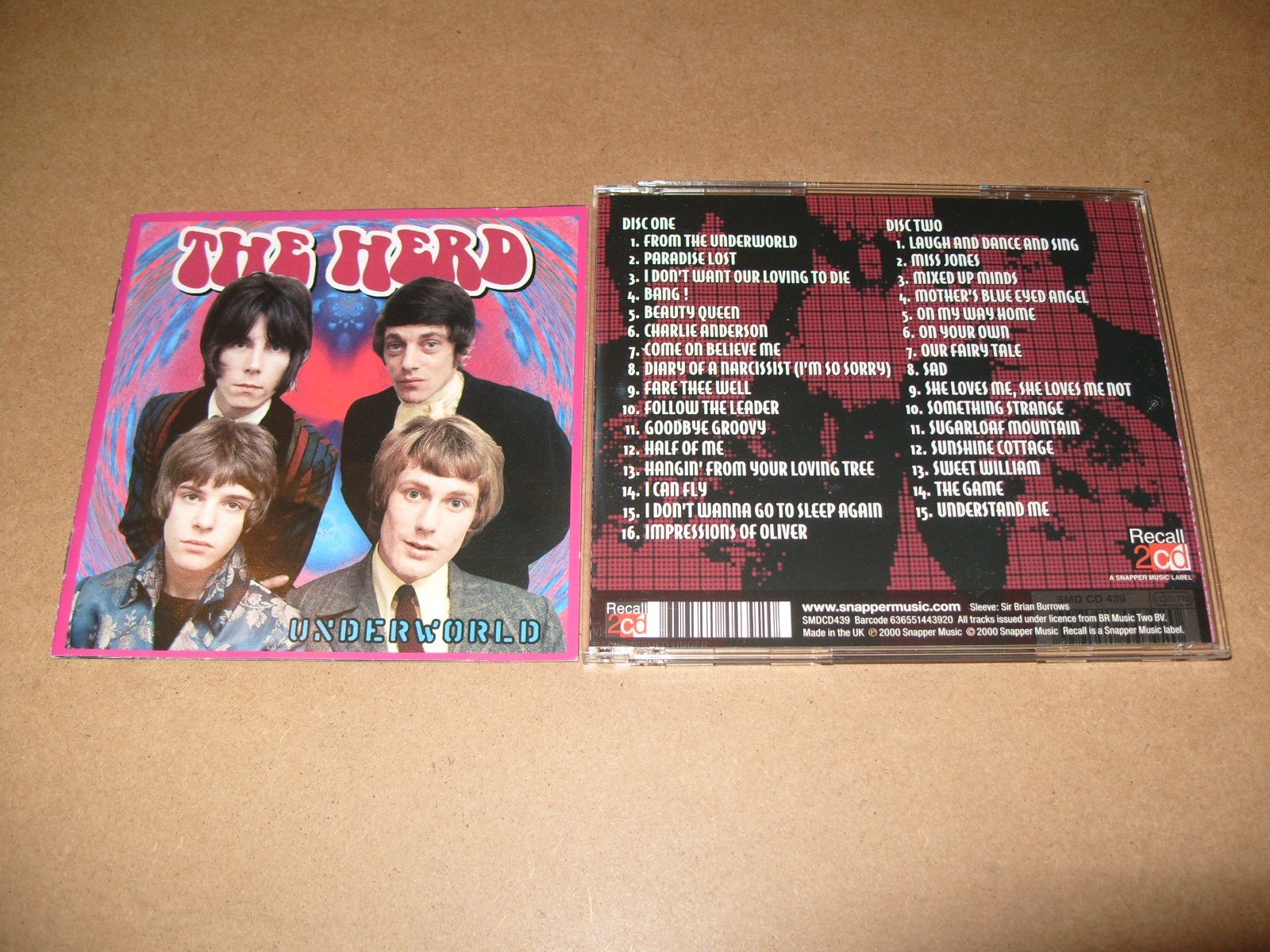 Underworld by The Herd (2002) 2 CD EXCELLENT+ / INLAYS VERY GOOD CONDITION.(M1)